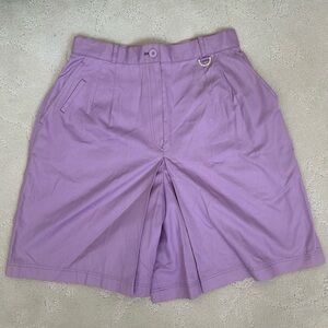 Vintage Christian Dior Sports Purple Plum Shorts Designer Pleated Rare Vacation